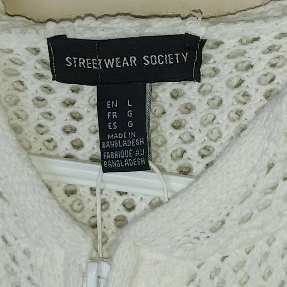 💢SOLD💢Streetwear Society Open Knit Zipped up Hoodie - Picture 5 of 13
